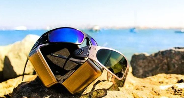 Two Pieces Sunglasses On Beach